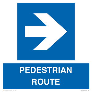 PEDESTRIAN ROUTE - right arrow